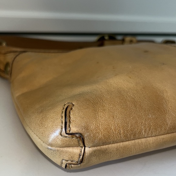 Vintage Coach Cowhide Leather Bleeker Tattersall Hobo Bag Blonde/Tan - Picture 9 of 16